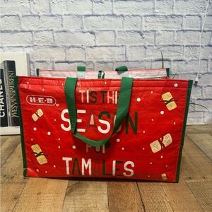 HEB Tamale Grocery Bag Insulated Reusable Foldable Tis The Season